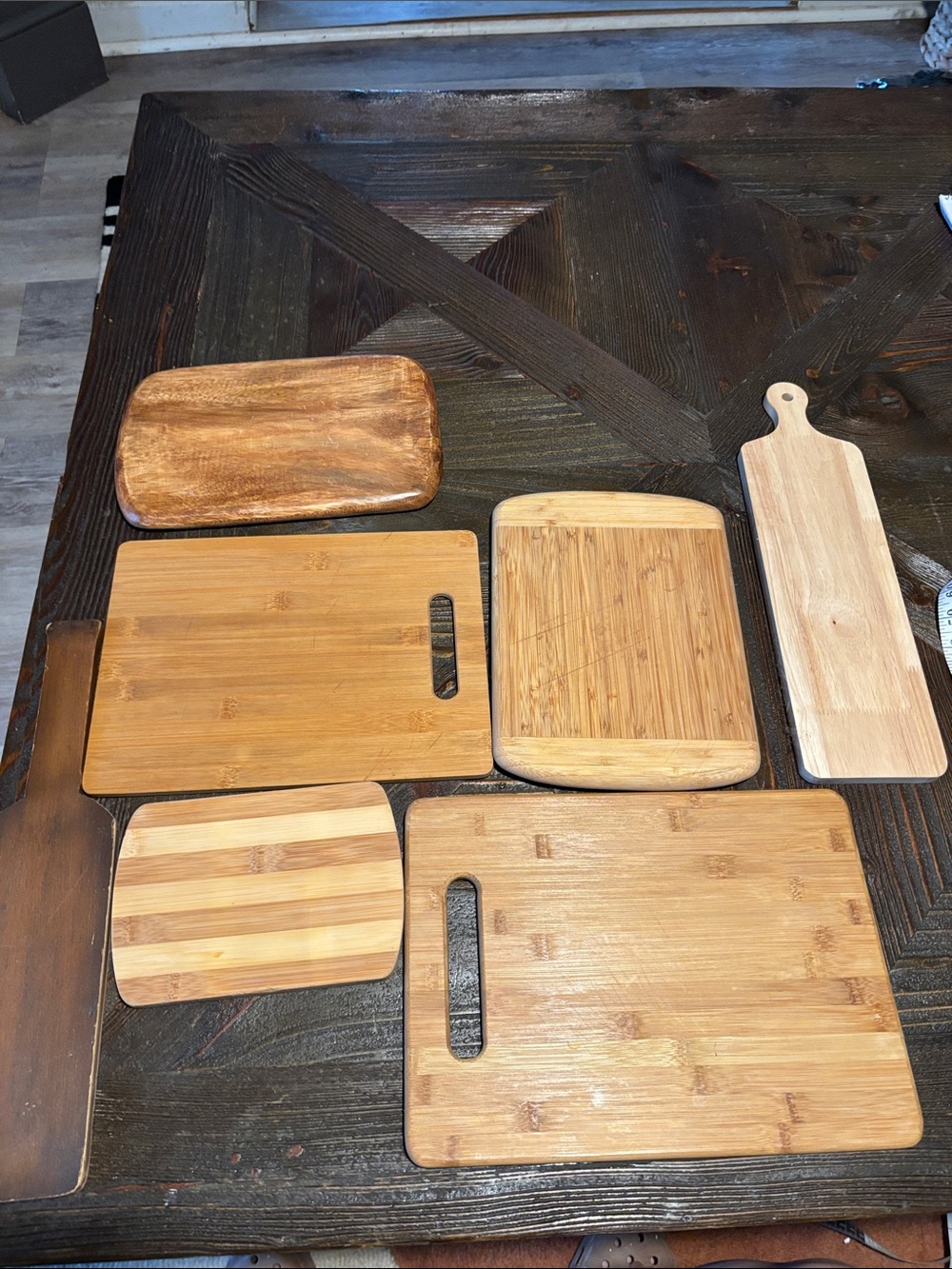Assorted Wooden Cutting Board Set - Versatile Brown Kitchen Boards